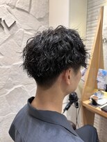 サロンドジョー(salon de joe) ツイストスパイラルパーマメンズショート刈り上げ 奥東巧真