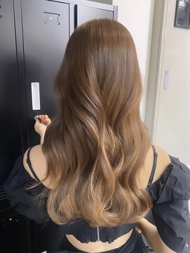 ペレ 栄店(PELE) 前髪/アンブレラカラー/こなれミディ/イメチェン/ウェーブパーマ