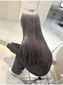 ラベンダーグレージュ/小顔に見せる顔周り/似合わせカット