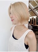 似合わせカット×ブリーチなしカラーボブ韓国レイヤー[表参道]