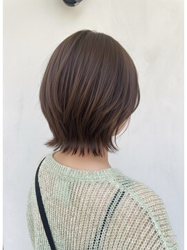 ヘアーメイクパウダー 天王寺寺田町店(Hair make powder) 大人可愛い20代30代40代50代ウルフレイヤーボブ丸みショートボブ