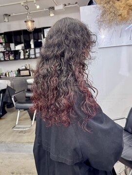 デザインカラー裾カラーグラデーションレッドカラーレイヤー