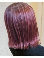 エノア 東京(ENORE) ミディアム|ピンクメッシュ|ピンクハイライト|バレイヤージュ