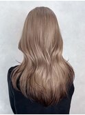 ロング顔周りレイヤー似合わせカットハイトーン_ba575711