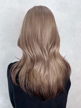 アルバム 銀座(ALBUM GINZA) ロング顔周りレイヤー似合わせカットハイトーン_ba575711