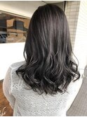 大人ガーリー/ダークアッシュ/似合わせカット/ミディアムレイヤ