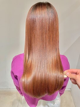 アース 東戸塚店(HAIR & MAKE EARTH) 冬の透明感◎暖色ロング×髪質改善カシスレッド