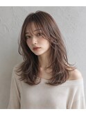大人可愛い抜け感レイヤーセミディ×透明感ベージュ髪質改善
