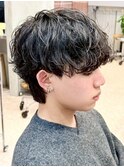 調布メンズパーマルーズパーマシャドウパーママッシュウルフ
