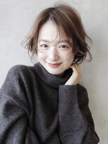 アイティー バイ アルバム 中野店(IT by ALBUM) ラフボブ_耳かけウェーブパーマフォギーベージュ_46810