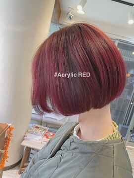 ティアラ 桜木町(TIARA) REAL SALON WORK~ベース10Lv以上ブリーチなしアクリルレッド
