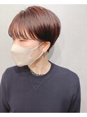 ショートヘア シースルー、バング