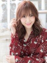 モッズヘア 越谷(mod's hair) ラベンダーピンクx斜めバングくせ毛風ロブ20代30代40代