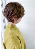 シザーとレザーで作るオシャレな丸みショートボブby柴立吉之助