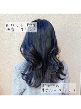 ワット 原宿店(W) W-ワット-原宿店　Sカール×ブルーブラック