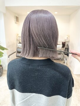 ヲタク(wotaku.) ラベンダーグレージュシルバーアッシュグレーカラー切りっぱなし