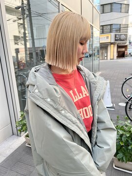 カフ(CAF) CAF松本/外ハネボブ/ハイトーンカラー/心斎橋/大阪/20代/30代