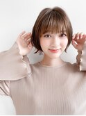 ★丸みショートボブパーマ大人ショートカット上手い20代30代40代