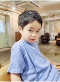 キッズカット/アップバング束感スパイキーショート/子連れOK