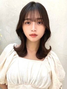 ミラリー トウキョウ(Mirareee Tokyo) 20代30代40代◎前髪パーマグレーベージュレイヤーロング黒髪