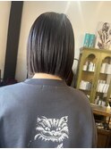 切りっぱなしボブandインナーカラー