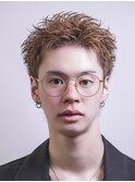 メンズカット無造作黒髪スパイキーショート刈り上げビジネス流行