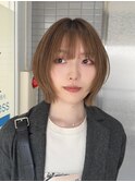 ★韓国ヘアハッシュカットレイヤーボブ前髪顔周りミニウルフ30代