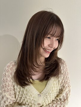 アヴァンスクロス あべのルシアス店(AVANCE.CROSS) 顔まわりレイヤー×ブラウンベージュ