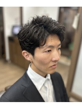 ケースタイルヘアスタジオ  虎ノ門店(K-STYLE HAIR STUDIO) メンズパーマ×メンズカット<理容室>フェザーパーマ
