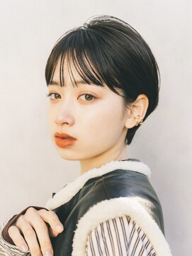 ガーデンヨコハマエスト(GARDEN YOKOHAMA est) ショート　ショートボブ　ハンサムショート　前髪　暗めカラー