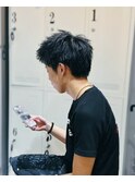 メンズ/メンズカット/スパイキーショート/黒髪
