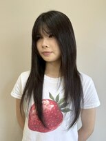 ソワンドゥブレスシエン 堀江店(soin de brace CIEN)&nbsp;韓国前髪顔周りロング×コリアンブラック[堀江/髪質改善]