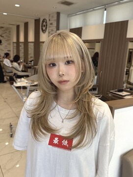 アッシュ 新杉田店(Ash) ★新杉田レイヤーカット韓国ダブルカラー顔周り前髪カットボブ