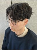 MEN’S HAIR/波巻きツイストスパイラル/リバースセンターパート