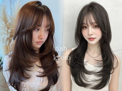 レイヤーカット riah 京都河原町 顔周りレイヤーカット／前髪カットレイヤーカットの写真