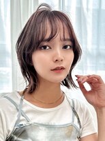 ラフィス ヘアー ハーバー 横浜店(La fith hair Harbor)&nbsp;【La fith】くびれボブ×シースルーバング×ココアブラウン