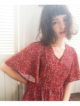 ランプ ヘアー(lamp hair) 【lamp hair】切りっぱなし×ボブ×パーマ★ふんわり外国人風♪