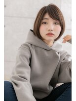 ヘアアンドビューティー ミック(Hair & Beauty miq) 好感度大!艶カラーで透け感★小顔前下がりボブa