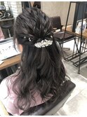 【filo by feria】結婚式ハーフアップアレンジ 福田沙也加