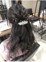 フェリア 渋谷(Feria)&nbsp;【filo by feria】結婚式ハーフアップアレンジ 福田沙也加