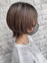 リアイス(Re:ICE) ミニウルフ/くすみブルー/流れるレイヤー/インナーハイライト