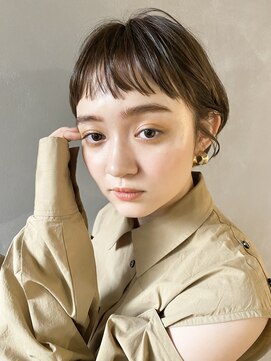 パーク(PARK) 【PARK】束感ワイドショートバング×シアーベージュ