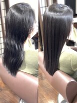 美容室もぜか堂 髪質改善トリートメントきわめくうるつや美髪枝毛なし耳掛け小顔