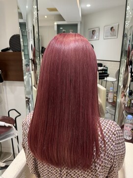 ゼンコー オモテサンドウ(ZENKO Omotesando) ロングカット/ペールピンク／ピンクカラーブリーチ