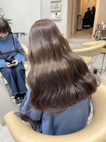 リリー(Lilley) くすみベージュ×姫カットレイヤー×韓国風巻き【ayana】