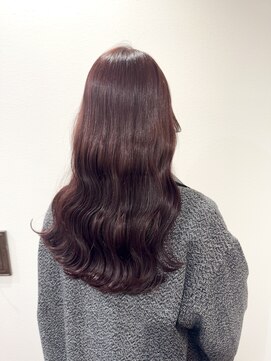 個室型美容室 グルグル 表参道店(GULGUL) レッドブラウン×波ウェーブロング