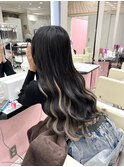 【エクステ】インナーカラー/ブルーブラック/エクステ専門店大阪