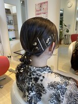 ヘアーリゾートラシックアールプラス(hair resort lachiq R+) 《R+》ポニーテールアレンジ/金箔/お呼ばれアレンジ