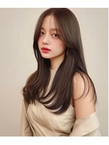 ミシェリー 新宿店(misherry)&nbsp;韓国風くびレイヤーうる艶美髪透明感くすみベージュブラウン