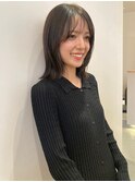 前髪あり×大人ミディアム